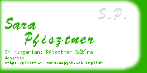 sara pfisztner business card